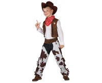 Role play-set for kids Cowboy (vest, chaps, hat, bandanna), size 130/140 cm